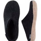 Glerups Unisex Leather Sole Open Heel Slippers